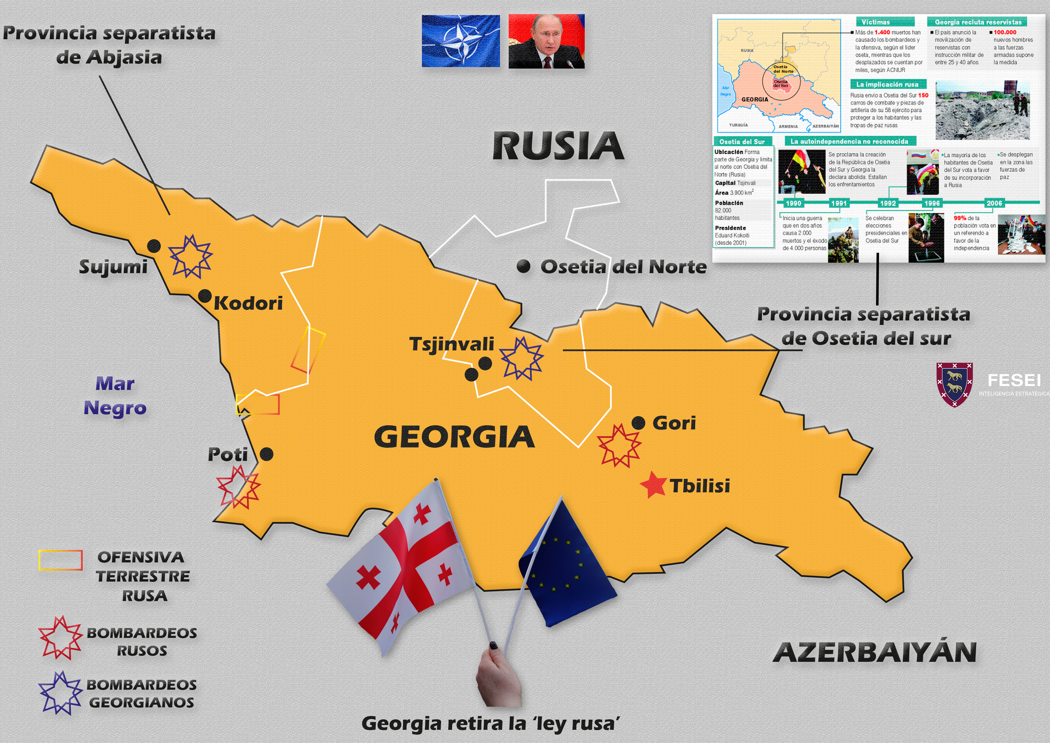 mapa de georgia europa