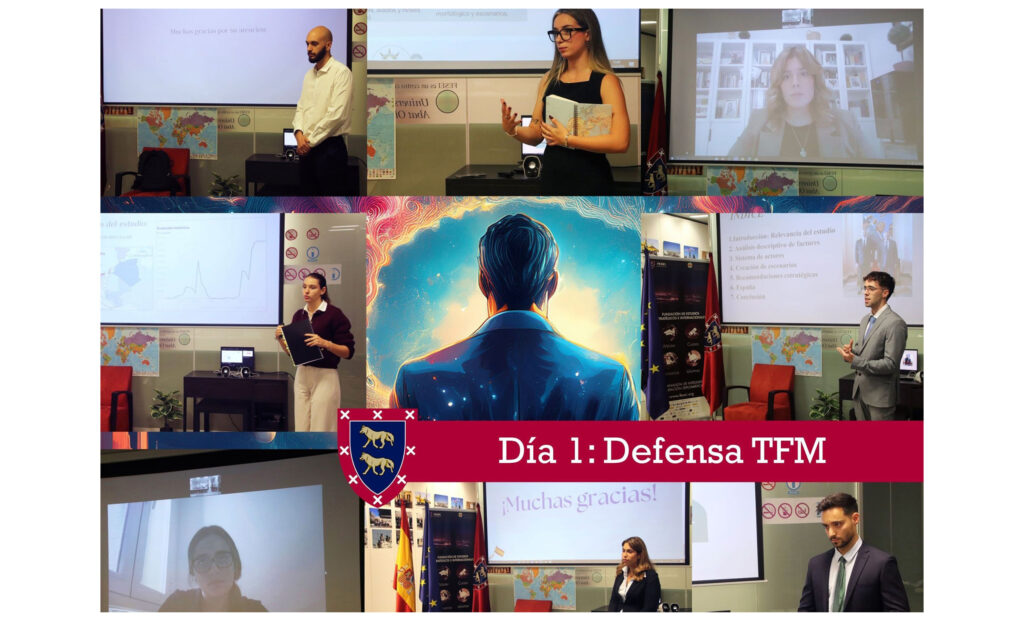 El pasado viernes 10 de octubre, inició la defensa de los trabajos de fin de Máster por parte de los alumnos de la XVI Promoción del Máster en Liderazgo, Diplomacia e Inteligencia. Oficial Analista de Inteligencia.