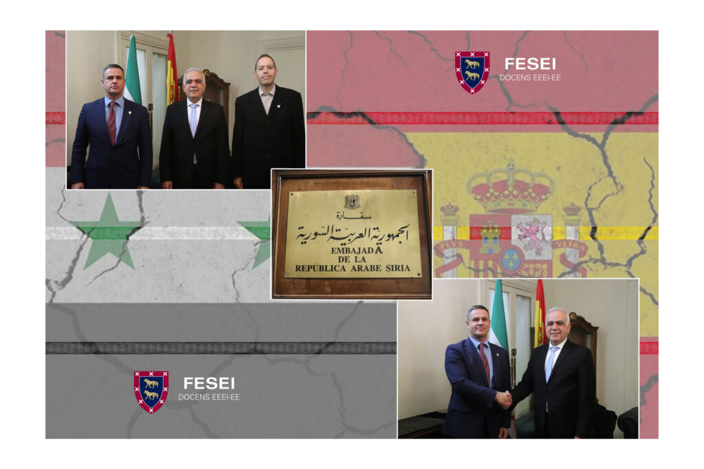 El miércoles 26/11/2025 tuvo lugar una reunión de trabajo en la Embajada de la República Árabe Siria con el Excmo. Embajador Sr. D. Abdullah Hallak.