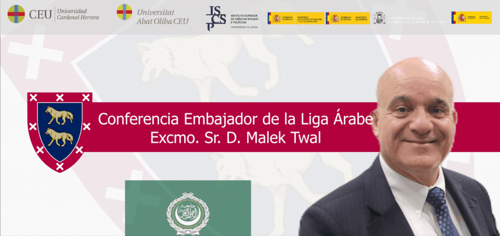 El pasado viernes 21/11 impartió una conferencia a nuestros alumnos de la XVII Promoción el Excmo. Embajador de la Liga Árabe Sr. D. Malek Twal.